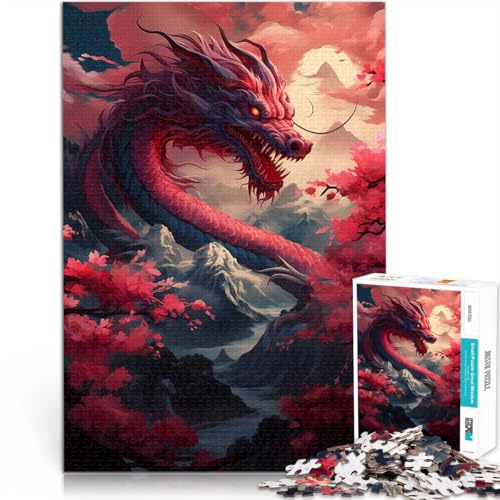 1000-teilige Puzzles für Erwachsene Schwierig und herausfordernd Drachenblutmond Japan Geburtstagsgeschenk, Geschenke52x38cm 1000-teilige Puzzles für Erwachsene Schwierig und herausfordernd Drachenblutmond Japan Geburtstagsgeschenk, Geschenke52x38cm von AITEXI