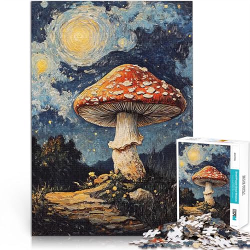 2000-teilige Puzzles für Erwachsene Spiele Spielzeug Geschenk Pilz unter Sternennacht Künstlersammlung, Bildende Kunst70x100cm von AITEXI