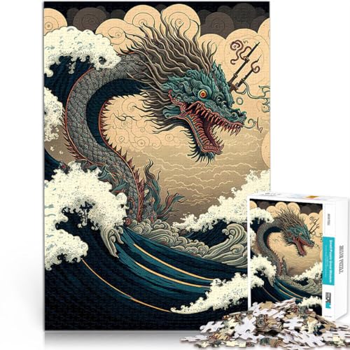 1000-teilige Puzzles für Erwachsene Spielzeug Lernspiele Stressabbau Drachen Japan Welle Einzigartige Geburtstags- und Geschenkideen75x50cm 1000-teilige Puzzles für Erwachsene Spielzeug Lernspiele Stressabbau Drachen Japan Welle Einzigartige Geburtstags- und Geschenkideen75x50cm von AITEXI