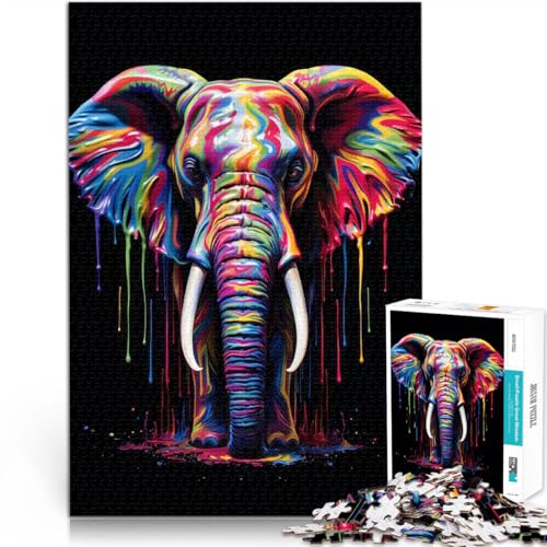 1000-teilige Puzzles für Erwachsene Spielzeug Lernspiele Stressabbau Regenbogenelefant Tolle Geschenke und Spielzeuge75x50cm 1000-teilige Puzzles für Erwachsene Spielzeug Lernspiele Stressabbau Regenbogenelefant Tolle Geschenke und Spielzeuge75x50cm von AITEXI