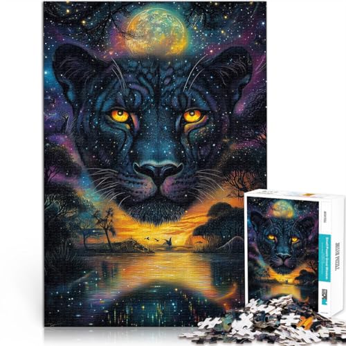 1000-teilige Puzzles für Erwachsene Spielzeug für die ganze Familie Gemälde „Schwarzer Panther“ Lernspiel für Geburtstag, Weihnachten52x38cm 1000-teilige Puzzles für Erwachsene Spielzeug für die ganze Familie Gemälde „Schwarzer Panther“ Lernspiel für Geburtstag, Weihnachten52x38cm von AITEXI