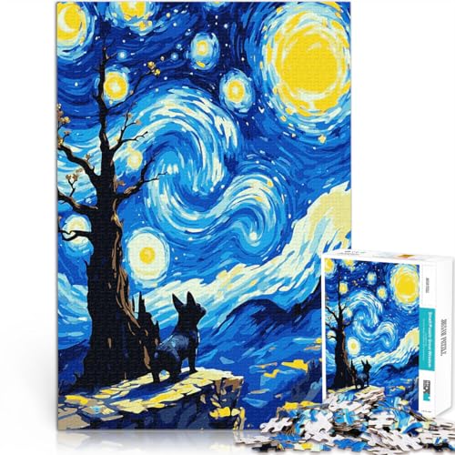 1000-teilige Puzzles für Erwachsene Staycation: Zeit totschlagen Sternennacht mit Hund Lernspiel für Geburtstag, Weihnachten38x26cm 1000-teilige Puzzles für Erwachsene Staycation: Zeit totschlagen Sternennacht mit Hund Lernspiel für Geburtstag, Weihnachten38x26cm von AITEXI