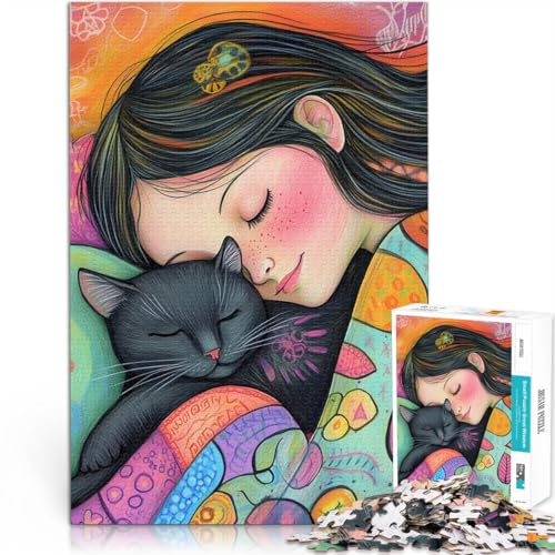 1000-teilige Puzzles für Erwachsene Stressabbau Kleines Nickerchen mit süßer Katze Angebot als Geschenk für die ganze Familie52x38cm 1000-teilige Puzzles für Erwachsene Stressabbau Kleines Nickerchen mit süßer Katze Angebot als Geschenk für die ganze Familie52x38cm von AITEXI