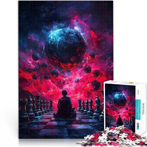 1000-teilige Puzzles für Erwachsene Stressabbau Schwierige Herausforderung Schachbrett unter kosmischem Himmel Eltern-Kind-Interaktion52x38cm 1000-teilige Puzzles für Erwachsene Stressabbau Schwierige Herausforderung Schachbrett unter kosmischem Himmel Eltern-Kind-Interaktion52x38cm von AITEXI