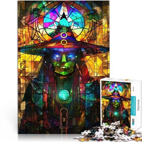 1000-teilige Puzzles für Erwachsene für Lernspiel-Herausforderungsspielzeug Buntglashexe Lernspiel für Geburtstag, Weihnachten75x50cm 1000-teilige Puzzles für Erwachsene für Lernspiel-Herausforderungsspielzeug Buntglashexe Lernspiel für Geburtstag, Weihnachten75x50cm von AITEXI