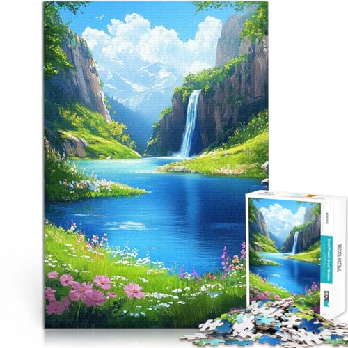 1000-teilige Puzzles für Erwachsene für Lernspiel-Herausforderungsspielzeug Wasserfall und Bergsee Lernspiel für Geburtstag, Weihnachten75x50cm 1000-teilige Puzzles für Erwachsene für Lernspiel-Herausforderungsspielzeug Wasserfall und Bergsee Lernspiel für Geburtstag, Weihnachten75x50cm von AITEXI