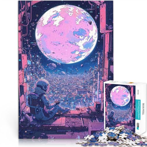 1000-teilige Puzzles für Erwachsene für Lernspiel-Herausforderungsspielzeug Weltraumstadt Astronautentraum Geburtstagsgeschenke75x50cm 1000-teilige Puzzles für Erwachsene für Lernspiel-Herausforderungsspielzeug Weltraumstadt Astronautentraum Geburtstagsgeschenke75x50cm von AITEXI