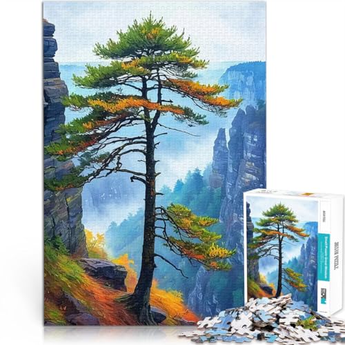 1000-teilige Puzzles für Teenager Anspruchsvolles Spiel und Familienspaß Blick auf die Lone Pine Berge Geschenkideen75x50cm von AITEXI