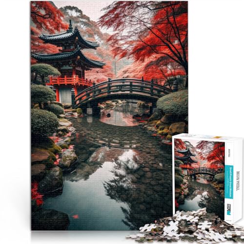 1000-teilige Puzzles für Teenager Anspruchsvolles Spiel und Familienspaß Japanische Landschaftskunst Heimdekoration52x38cm von AITEXI