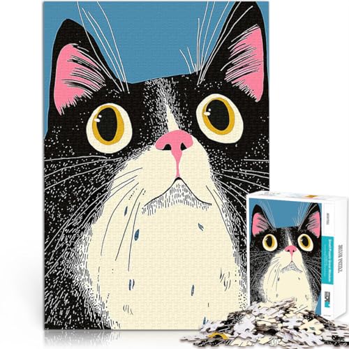 2000-teilige Puzzles für Teenager Anspruchsvolles Spiel und Familienspaß Neugierige Katzenillustration Heimdekoration70x100cm 2000-teilige Puzzles für Teenager Anspruchsvolles Spiel und Familienspaß Neugierige Katzenillustration Heimdekoration70x100cm von AITEXI