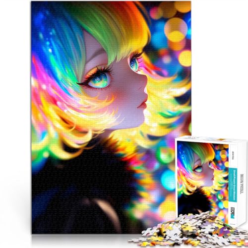 1000-teilige Puzzles für Teenager Denkspiel Anime-Mädchen mit Regenbogenhaar Wanddekoration Einzigartige Geburtstags- und Weihnachtsgeschenke75x50cm 1000-teilige Puzzles für Teenager Denkspiel Anime-Mädchen mit Regenbogenhaar Wanddekoration Einzigartige Geburtstags- und Weihnachtsgeschenke75x50cm von AITEXI
