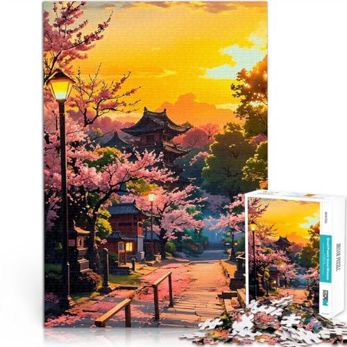 1000-teilige Puzzles für Teenager Denkspiel Japanischer Kirschblüten-Sonnenuntergang Verbessern Sie das Gedächtnis38x26cm 1000-teilige Puzzles für Teenager Denkspiel Japanischer Kirschblüten-Sonnenuntergang Verbessern Sie das Gedächtnis38x26cm von AITEXI