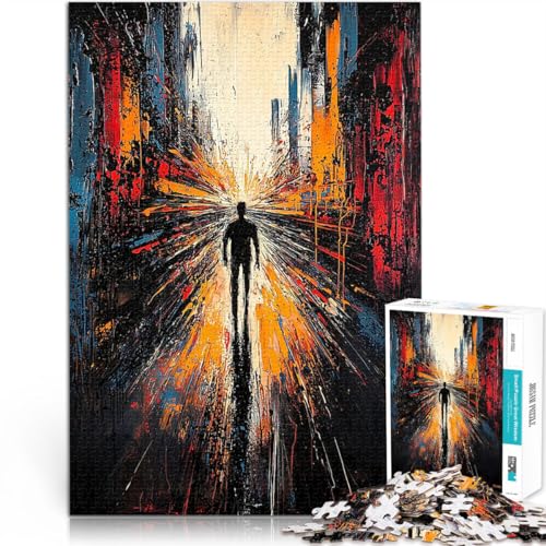 1000-teilige Puzzles für Teenager Denkspiel Lone Journey – Expressionistische abstrakte Urbane Vision Wanddekoration75x50cm 1000-teilige Puzzles für Teenager Denkspiel Lone Journey – Expressionistische abstrakte Urbane Vision Wanddekoration75x50cm von AITEXI