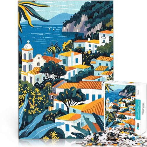 1000-teilige Puzzles für Teenager Denkspiel Mediterranes Dorf Illustration Capri Italien Die Liebe zwischen Paaren stärken75x50cm 1000-teilige Puzzles für Teenager Denkspiel Mediterranes Dorf Illustration Capri Italien Die Liebe zwischen Paaren stärken75x50cm von AITEXI