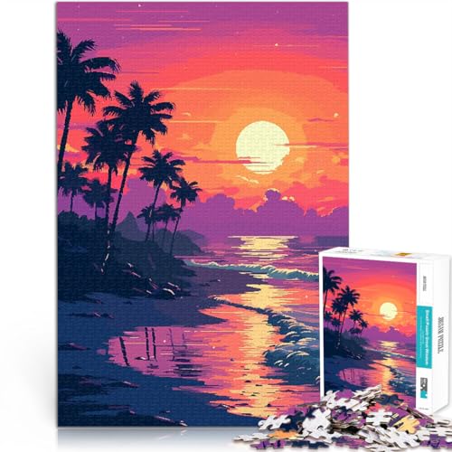 1000-teilige Puzzles für Teenager Denkspiel Südkalifornische Sonnenuntergangs-Pixelkunst Einzigartige Wohndekoration und Geschenke75x50cm 1000-teilige Puzzles für Teenager Denkspiel Südkalifornische Sonnenuntergangs-Pixelkunst Einzigartige Wohndekoration und Geschenke75x50cm von AITEXI