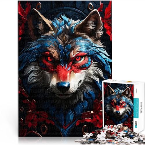 1000-teilige Puzzles für Teenager Familienspiel zum Stressabbau, schwierige Herausforderung Abstrakter Fuchs EIN Kunstwerk38x26cm von AITEXI