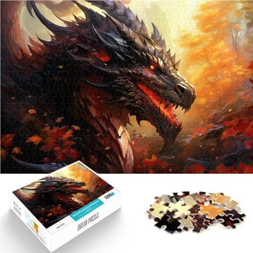 1000-teilige Puzzles für Teenager Geschenke zum Suchbegriff: Herausfordernde Spiele Drachenkunst Wanddekoration52x38cm von AITEXI