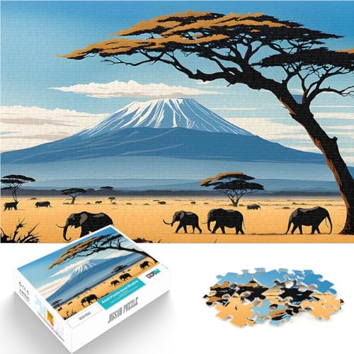 1000-teilige Puzzles für Teenager Geschenke zum Suchbegriff: Herausfordernde Spiele Kilimandscharo Wohnkunstdekor70x100cm von AITEXI