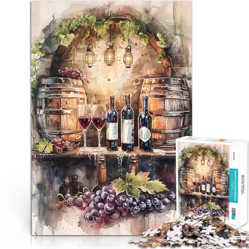 1000-teilige Puzzles für Teenager Geschenke zum Suchbegriff: Herausfordernde Spiele Weinbergessenz Wohnkunstdekor75x50cm von AITEXI