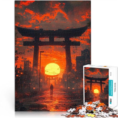 1000-teilige Puzzles für Teenager Herausforderndes Spiel Sonnenuntergang Torii-Tor Lernspiel für Geburtstag, Weihnachten75x50cm 1000-teilige Puzzles für Teenager Herausforderndes Spiel Sonnenuntergang Torii-Tor Lernspiel für Geburtstag, Weihnachten75x50cm von AITEXI