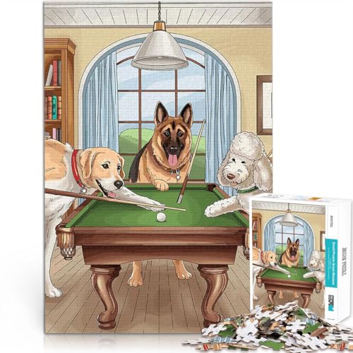 1000-teilige Puzzles für Teenager Lernspiel-Herausforderungsspielzeug Hunde Spielen Billard Die Liebe zwischen Paaren stärken52x38cm 1000-teilige Puzzles für Teenager Lernspiel-Herausforderungsspielzeug Hunde Spielen Billard Die Liebe zwischen Paaren stärken52x38cm von AITEXI