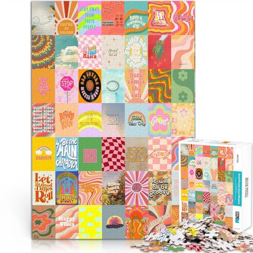 1000-teilige Puzzles für Teenager Lernspiel-Herausforderungsspielzeug Retro-Hipster-Spleißplakat Lernspiel für Geburtstag, Weihnachten52x38cm 1000-teilige Puzzles für Teenager Lernspiel-Herausforderungsspielzeug Retro-Hipster-Spleißplakat Lernspiel für Geburtstag, Weihnachten52x38cm von AITEXI