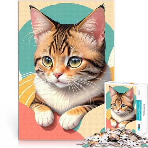 1000-teilige Puzzles für Teenager Lernspiele Heimdekoration süßer Katzen-Minimalismus-Stil Geburtstagsgeschenk, Geschenke38x26cm 1000-teilige Puzzles für Teenager Lernspiele Heimdekoration süßer Katzen-Minimalismus-Stil Geburtstagsgeschenk, Geschenke38x26cm von AITEXI