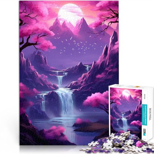 1000-teilige Puzzles für Teenager Lernspielzeug Kirschblütenmond Japan mit vollständig ineinander greifenden, zufällig geformten Teilen52x38cm 1000-teilige Puzzles für Teenager Lernspielzeug Kirschblütenmond Japan mit vollständig ineinander greifenden, zufällig geformten Teilen52x38cm von AITEXI