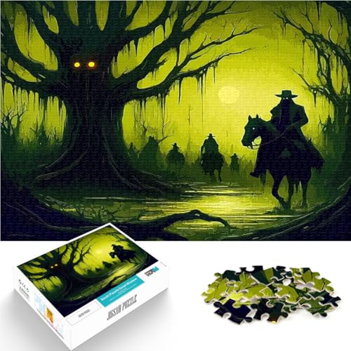 1000-teilige Puzzles für Teenager Pädagogisches Spielzeug zum Stressabbau Dunkler Waldreiter Wunschliste mit dem Weihnachtsmann38x26cm von AITEXI