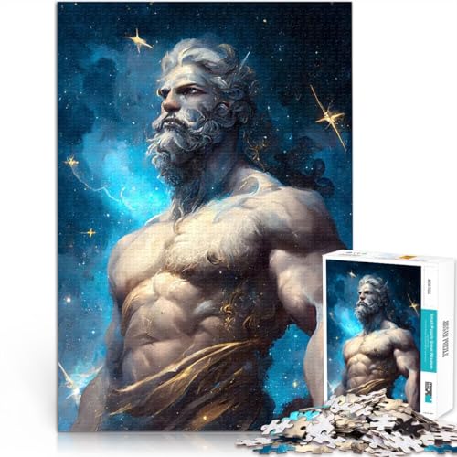 1000-teilige Puzzles für Teenager Pädagogisches Spielzeug zum Stressabbau EIN Gott und die Sternennacht für Heimdekoration38x26cm von AITEXI