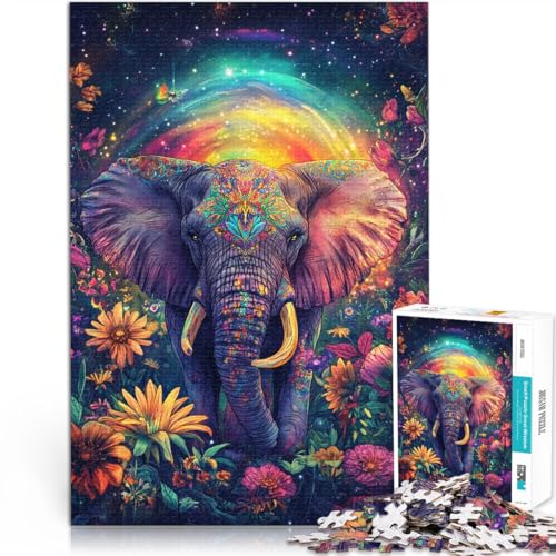 1000-teilige Puzzles für Teenager Pädagogisches Spielzeug zum Stressabbau Psychedelischer Elefant Geburtstagsgeschenk, Geschenke75x50cm 1000-teilige Puzzles für Teenager Pädagogisches Spielzeug zum Stressabbau Psychedelischer Elefant Geburtstagsgeschenk, Geschenke75x50cm von AITEXI