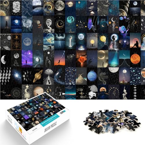 1000-teilige Puzzles für Teenager Quizspiel Ästhetisches Stickposter „Moonlight“ denn eignet ganze Familie52x38cm 1000-teilige Puzzles für Teenager Quizspiel Ästhetisches Stickposter „Moonlight“ denn eignet ganze Familie52x38cm von AITEXI