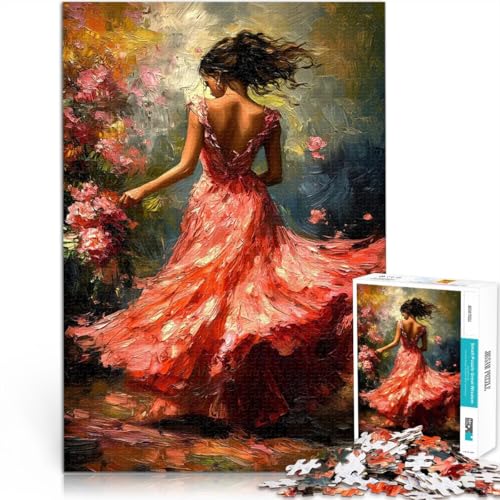 1000-teilige Puzzles für Teenager Quizspiel Impressionistisch inspirierte Elegante Frau im Blumenkleid EIN Kunstwerk75x50cm 1000-teilige Puzzles für Teenager Quizspiel Impressionistisch inspirierte Elegante Frau im Blumenkleid EIN Kunstwerk75x50cm von AITEXI