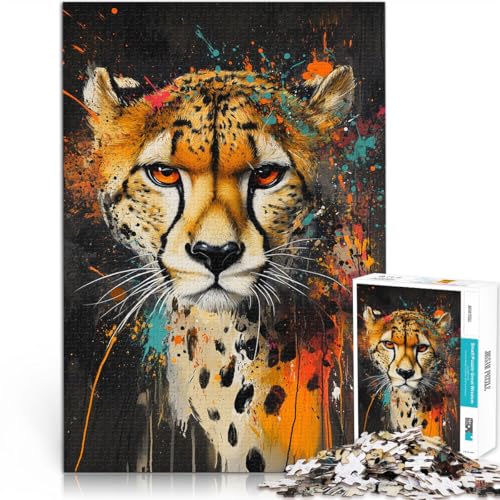 1000-teilige Puzzles für Teenager Schwierig und herausfordernd Gepard malen Jedes Stück ist einzigartig – Anspruchsvolles Familienspiel70x100cm 1000-teilige Puzzles für Teenager Schwierig und herausfordernd Gepard malen Jedes Stück ist einzigartig – Anspruchsvolles Familienspiel70x100cm von AITEXI
