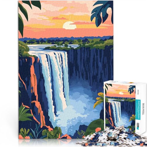 2000-teilige Puzzles für Teenager Spiel Wasserfälle Sonnenuntergang in Afrika Kunst Lernspiel für Geburtstag, Weihnachten70x100cm 2000-teilige Puzzles für Teenager Spiel Wasserfälle Sonnenuntergang in Afrika Kunst Lernspiel für Geburtstag, Weihnachten70x100cm von AITEXI