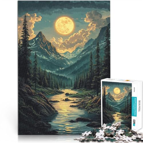 2000-teilige Puzzles für Teenager Spielzeug-Intellektuelles Spiel Mondbeschienener Gebirgsfluss Lernspiel für Geburtstag, Weihnachten70x100cm 2000-teilige Puzzles für Teenager Spielzeug-Intellektuelles Spiel Mondbeschienener Gebirgsfluss Lernspiel für Geburtstag, Weihnachten70x100cm von AITEXI