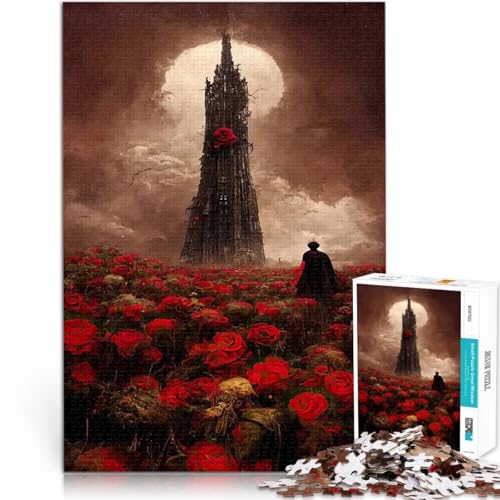 1000-teilige Puzzles für Teenager Spielzeug Lernspiele Stressabbau Gotischer Turm und Rosenfeld Künstlersammlung, Bildende Kunst75x50cm 1000-teilige Puzzles für Teenager Spielzeug Lernspiele Stressabbau Gotischer Turm und Rosenfeld Künstlersammlung, Bildende Kunst75x50cm von AITEXI