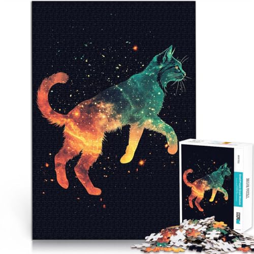 1000-teilige Puzzles für Teenager Spielzeug Lernspiele Stressabbau Kosmische Katzensilhouette Wunschliste mit dem Weihnachtsmann38x26cm 1000-teilige Puzzles für Teenager Spielzeug Lernspiele Stressabbau Kosmische Katzensilhouette Wunschliste mit dem Weihnachtsmann38x26cm von AITEXI