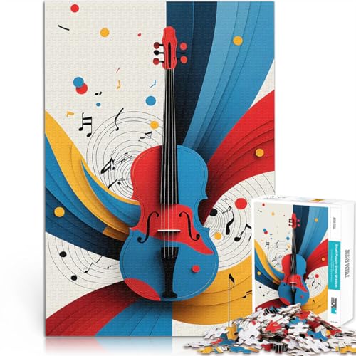 1000-teilige Puzzles für Teenager Spielzeug Lernspiele Stressabbau Violine Musik Kunst mit passendem Poster und Quizblatt70x100cm 1000-teilige Puzzles für Teenager Spielzeug Lernspiele Stressabbau Violine Musik Kunst mit passendem Poster und Quizblatt70x100cm von AITEXI
