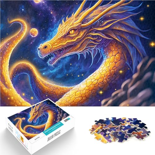 1000-teilige Puzzles für Teenager Spielzeug für die ganze Familie Kosmischer Weltraumdrache Lernspiel für Geburtstag, Weihnachten52x38cm von AITEXI