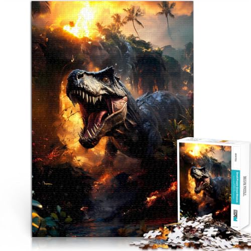 1000-teilige Puzzles für Teenager Stressabbau Schwierige Herausforderung Verrückter Tyrannosaurus Rex Kunstwerk Geschenk70x100cm 1000-teilige Puzzles für Teenager Stressabbau Schwierige Herausforderung Verrückter Tyrannosaurus Rex Kunstwerk Geschenk70x100cm von AITEXI