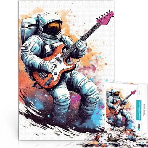 1000-teilige Puzzles für Teenager Stressabbau-Spielzeug Astronaut spielt Gitarre mit vollständig ineinander greifenden, zufällig geformten Teilen38x26cm 1000-teilige Puzzles für Teenager Stressabbau-Spielzeug Astronaut spielt Gitarre mit vollständig ineinander greifenden, zufällig geformten Teilen38x26cm von AITEXI