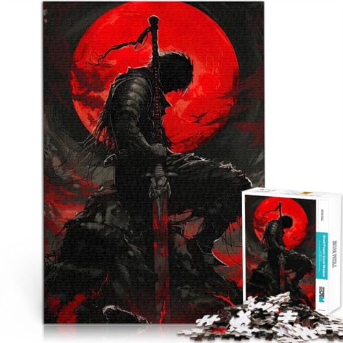 1000-teilige Puzzles für Teenager Stressabbau-Spielzeug Kriegersilhouette denn eignet ganze Familie52x38cm von AITEXI