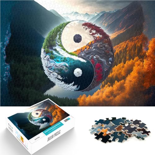 1000-teilige Puzzles für Teenager Trainieren Sie Ihr Gehirn und Ihre Hände Yin- und Yang-Berge Geeignet für die Schreibtischdekoration52x38cm 1000-teilige Puzzles für Teenager Trainieren Sie Ihr Gehirn und Ihre Hände Yin- und Yang-Berge Geeignet für die Schreibtischdekoration52x38cm von AITEXI