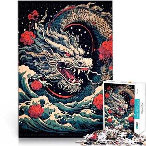 1000-teilige Puzzles für Teenager für Lernspiel-Herausforderungsspielzeug Dragon Wave Japanisch Lernspiel für Geburtstag, Weihnachten75x50cm 1000-teilige Puzzles für Teenager für Lernspiel-Herausforderungsspielzeug Dragon Wave Japanisch Lernspiel für Geburtstag, Weihnachten75x50cm von AITEXI