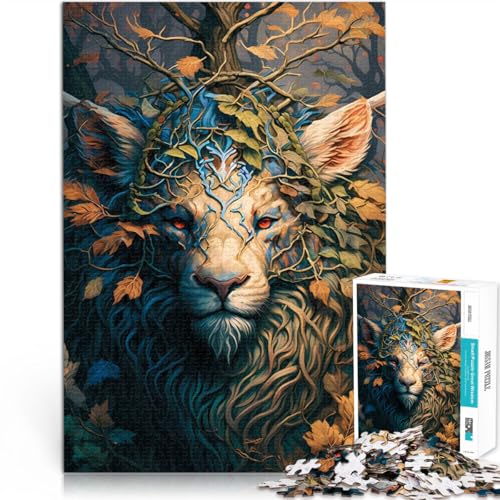 1000-teilige Puzzles für Teenager für Lernspiel-Herausforderungsspielzeug Löwe Imaginärer Freund Lernspiel für Geburtstag, Weihnachten52x38cm von AITEXI