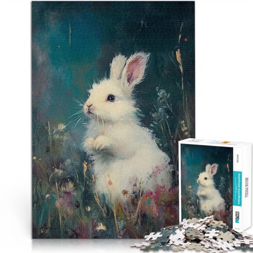 1000-teilige Puzzles für Teenager für Lernspiel-Herausforderungsspielzeug Süßes weißes Kaninchen Lernspiel für Geburtstag, Weihnachten52x38cm 1000-teilige Puzzles für Teenager für Lernspiel-Herausforderungsspielzeug Süßes weißes Kaninchen Lernspiel für Geburtstag, Weihnachten52x38cm von AITEXI