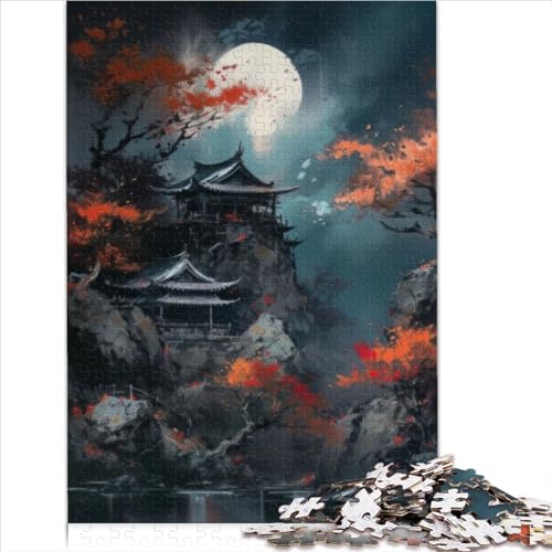 AITEXI 1000-teiliges Holzpuzzle, asiatische traditionelle Orte, Klassisch, Puzzle, Rätsel, für Erwachsene und Kinder ab 6 Jahren, 50 x 75 cm von AITEXI