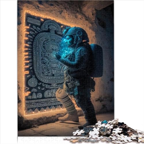 1000-teiliges Puzzle für Erwachsene, Astronaut, recycelter Karton, für Erwachsene und Kinder ab 12 Jahren, Lernpuzzle, Familienspiel, 1000 Teile (26 x 38 cm) von AITEXI