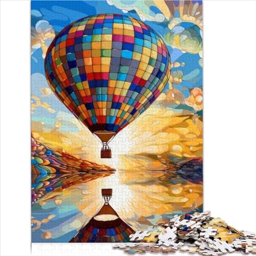 1000-teiliges Puzzle für Erwachsene, Bunte Heißluftballons, Puzzle für Erwachsene, Kinder, Holzpuzzle für Erwachsene, Geschenke, Erwachsene (50 x 75 cm) von AITEXI